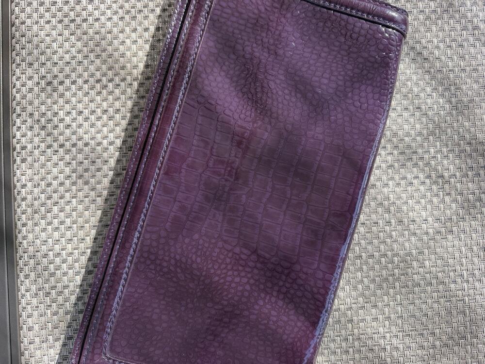 NWT Banana Republic Faux Purple Croc Clutch